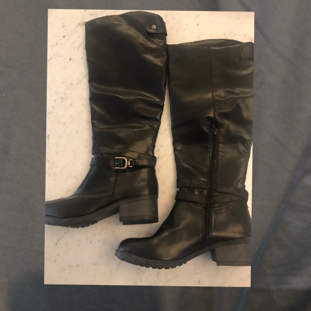 Faux leather knee high boots size 7 1/2